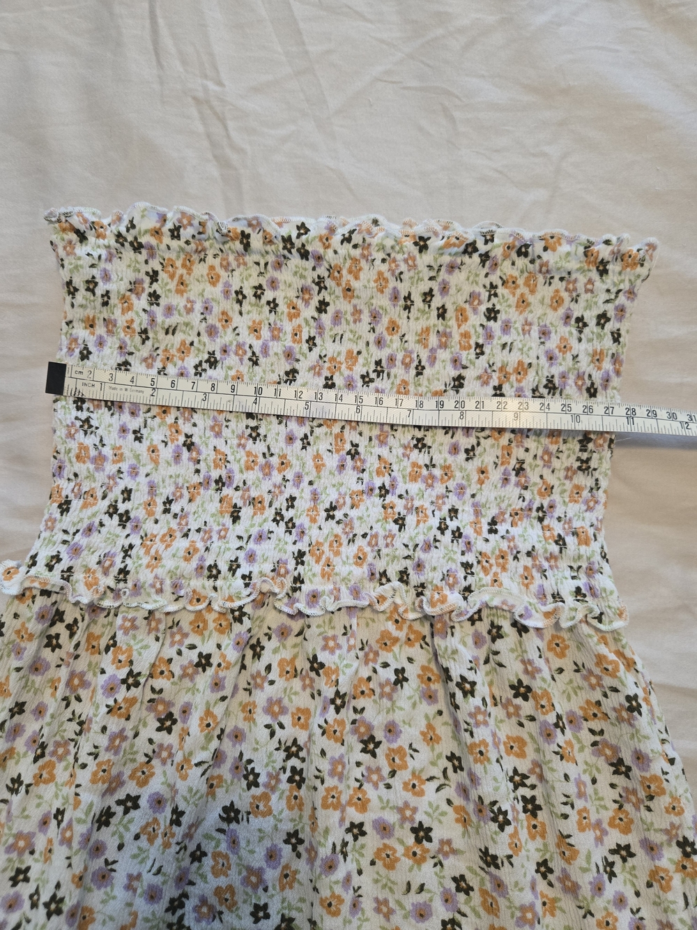 La Vie En Rose Smocked Strapless Floral Dress - Picture 11 of 12